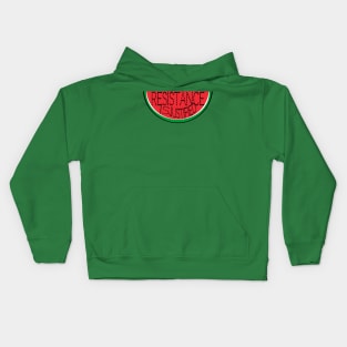 Resistance Is Justified - Watermelon - Back Kids Hoodie